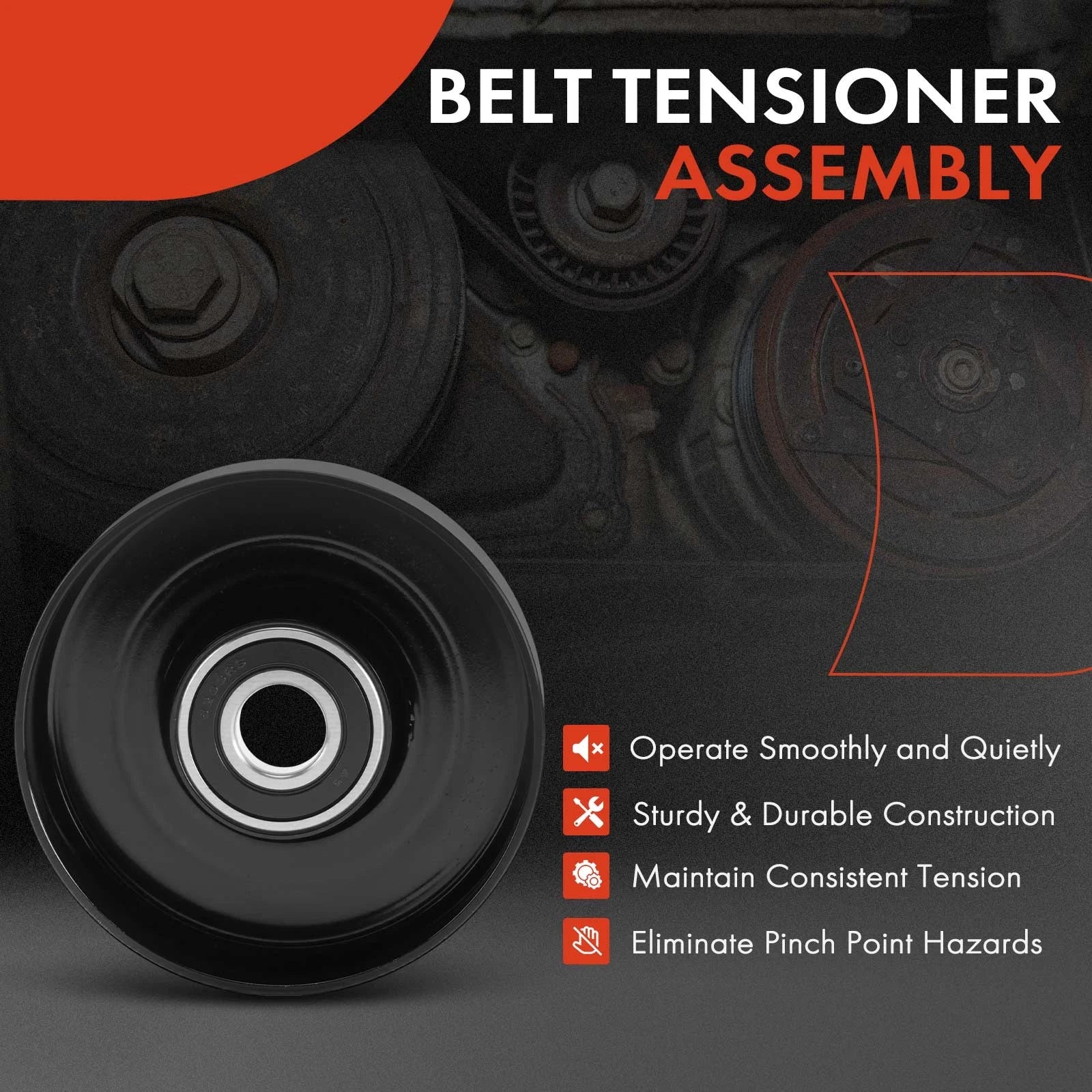 Drive Belt Idler Pulley for Buick Century, Chevy Beretta, Pontiac, Saturn