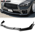 Front Bumper Lip Spoiler Splitter for Infiniti Q50 (2014–2017) Carbon Fiber