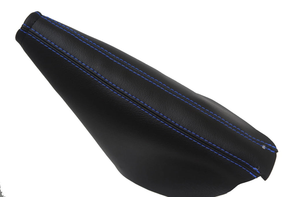 E Brake Boot Cover for Ford Mustang (2005–2009) Blue Stitch Leather Synthetic