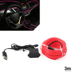 3 Meter LED Strip Lights for Car Interior Atmosphere Decoration USB