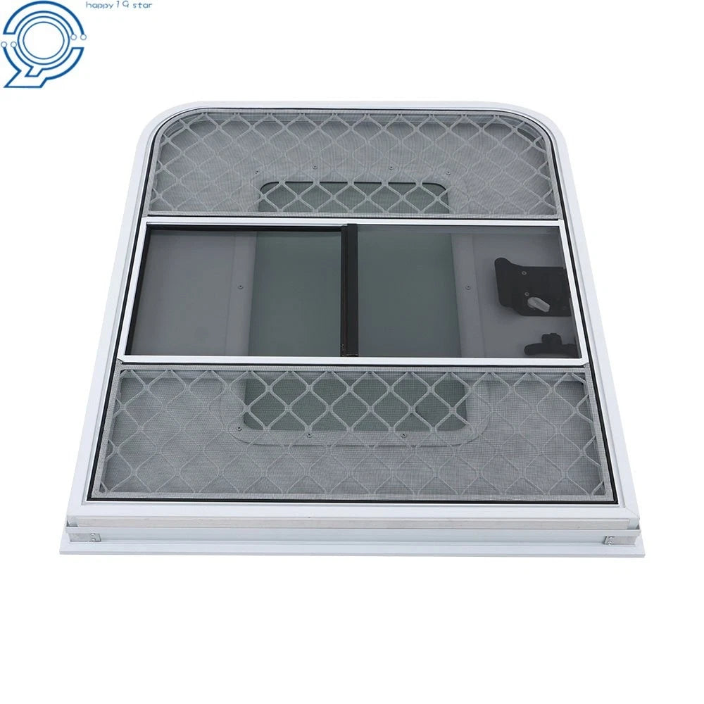 Entry Door for RV Camper Teardrop (30"W x 36"H) Black/White