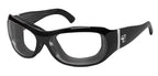 7eye Briza Motorcycle Glasses for (Glossy Black Frame, Clear Lens)