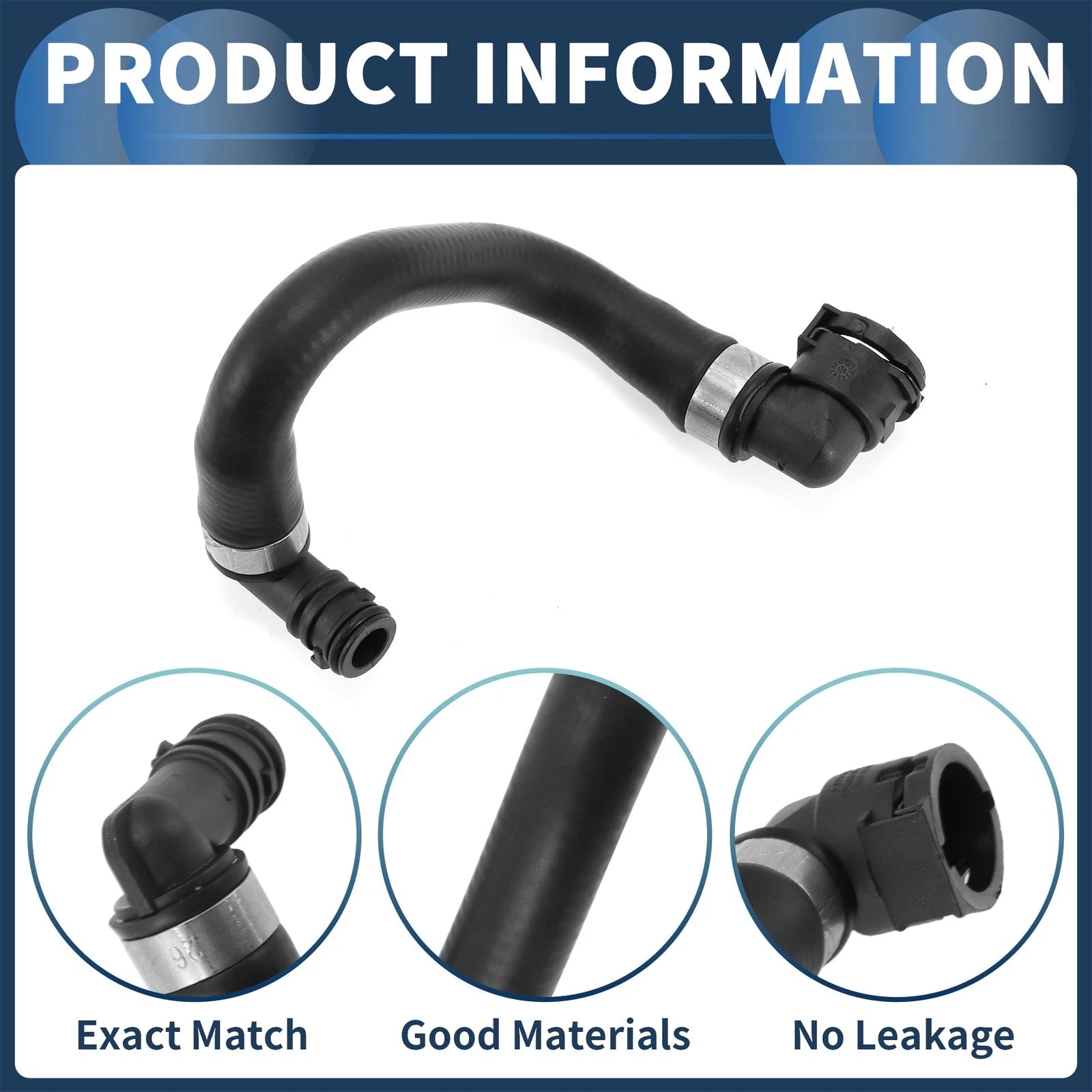 Radiator Hose for BMW 740i 740iL 750iL (1998–2001) No. 11531711385 Rubber