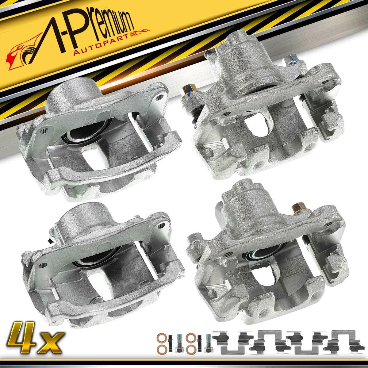 Front and Rear Brake Calipers with Brackets for Toyota Camry Avalon (2005-2007)