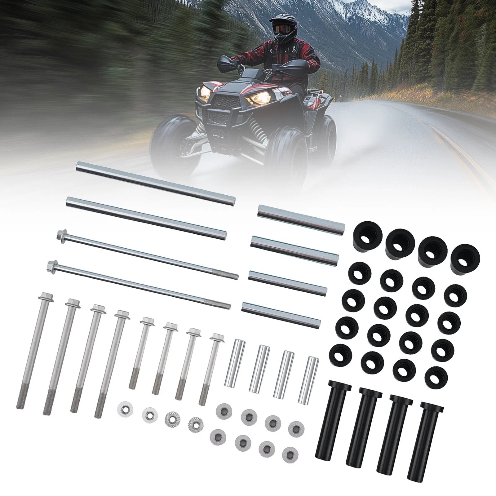 Rear A-Arm Bushings Rebuild Kit for Polaris Scrambler XP 850/XP 1000 (2014–2021)