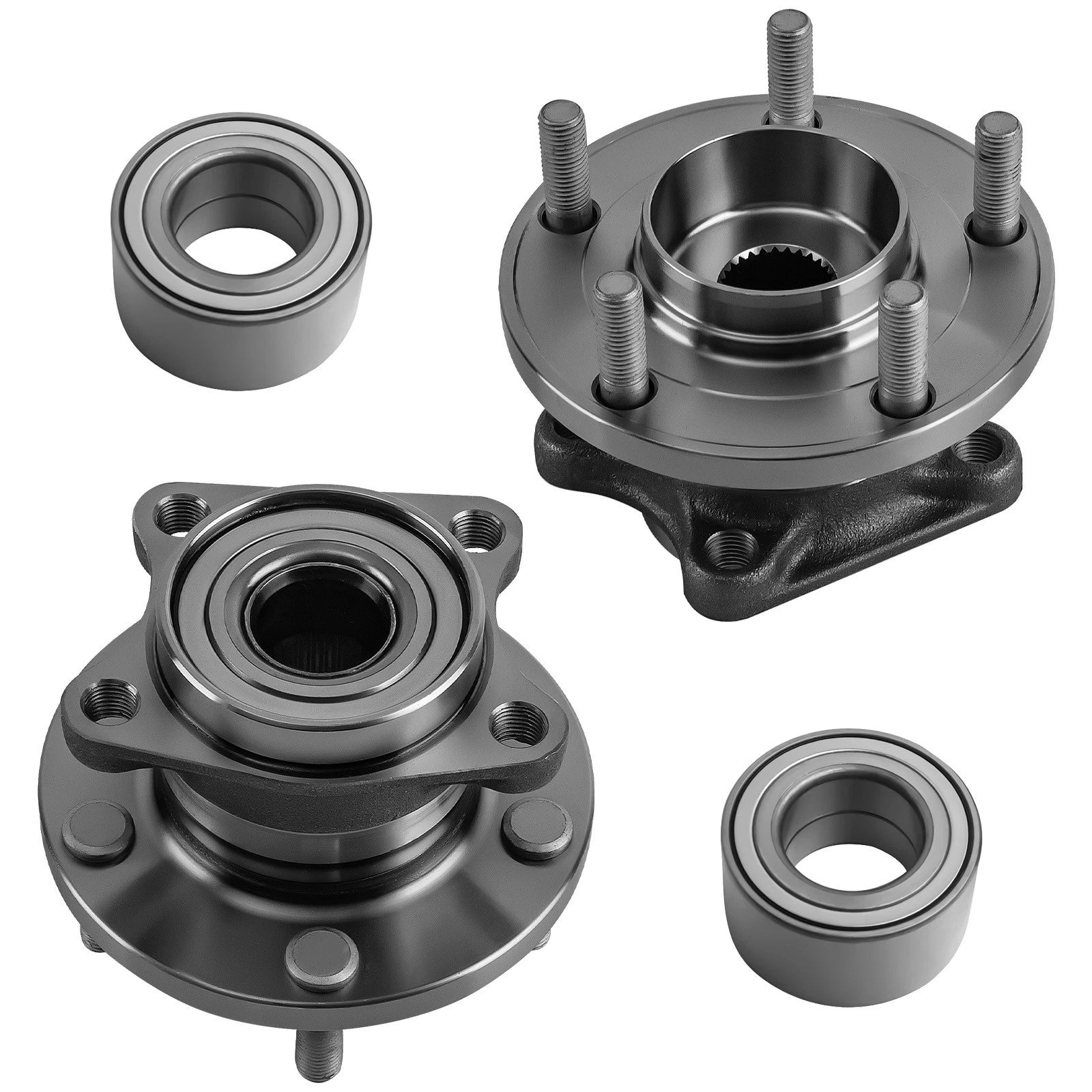 4X Wheel Bearing and Hub Assembly for Mazda CX-9 (2007–2015) AWD HA590056