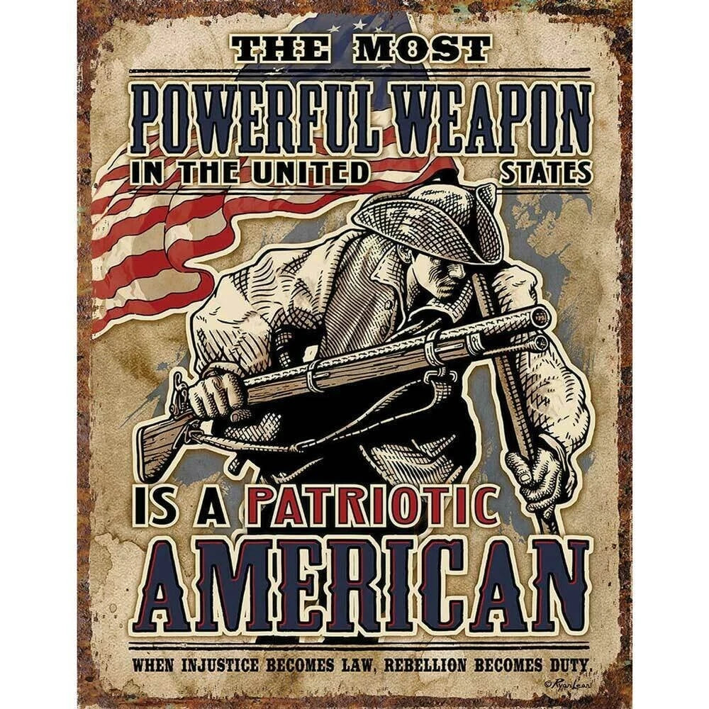12" x 16" Patriotic American Sign - 2593