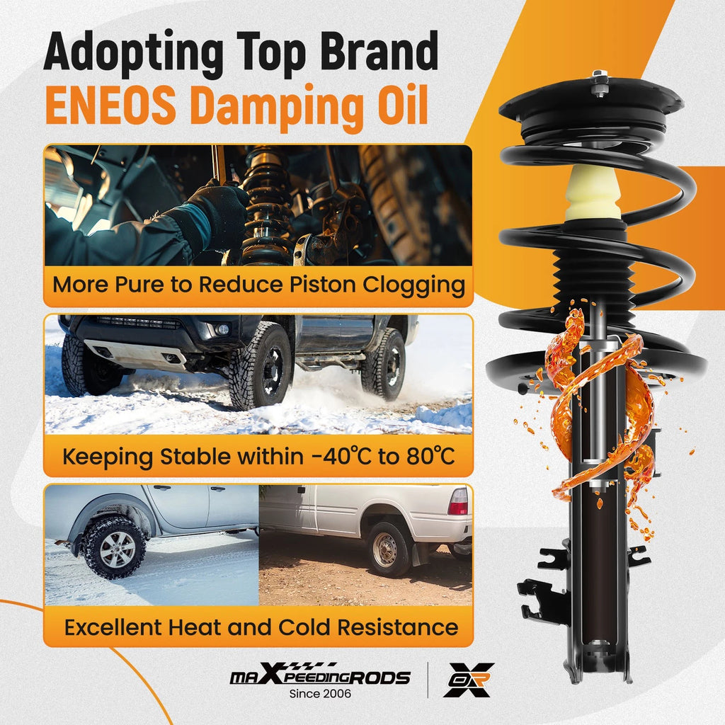 10x Front Struts Coil Spring w/ Control Arms for Nissan Altima (2007–2013) 172393