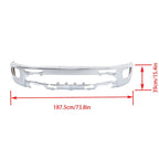Chrome Front Bumper for Ford Ranger (2019–2023) W/O Sensor Holes