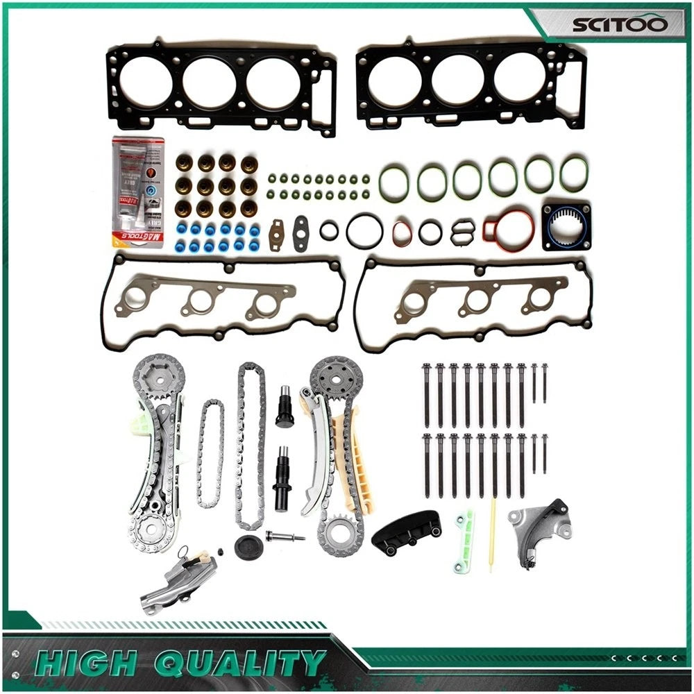 Timing Chain Kit with Head Bolts & Gasket Set for Ford Ranger 2001–2009 4.0L V6 SOHC