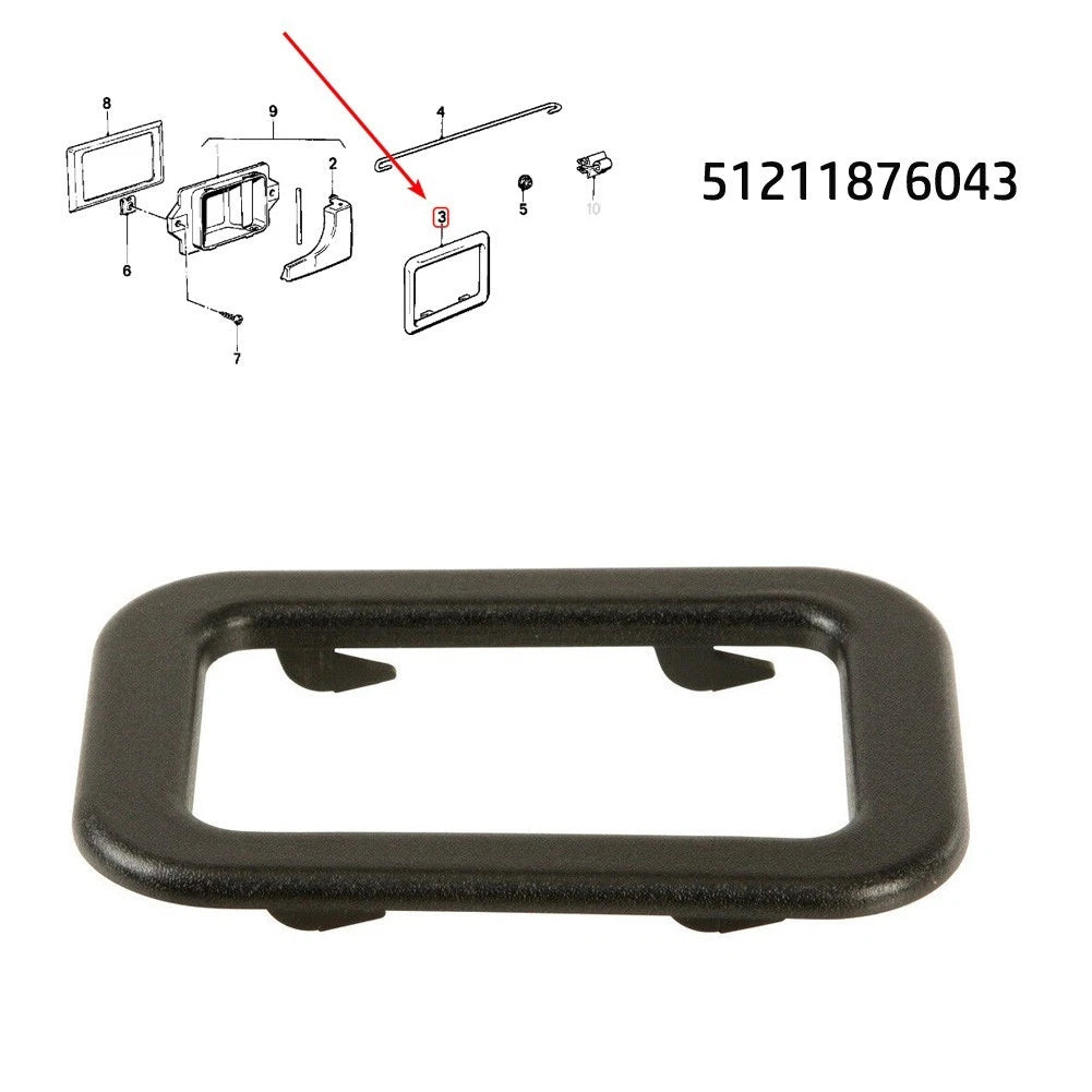Handle Trim Bezel for BMW (2000–2023) 51211876043 Black
