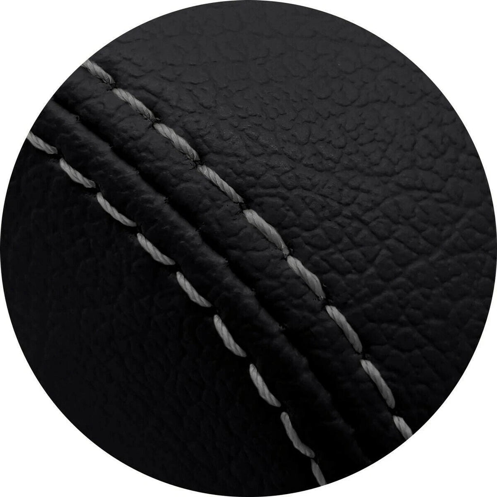 Leather Console Lid Armrest Cover for Chevrolet Malibu (2008–2012) Gray Stitch