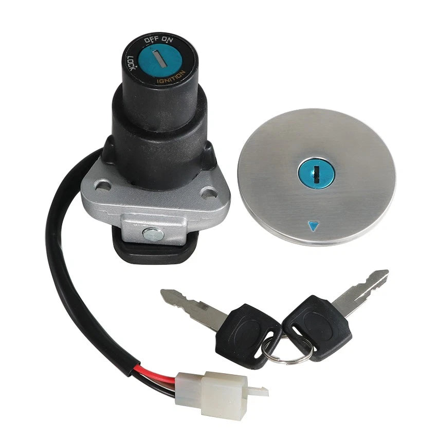 Ignition Key Switch & Fuel Tank Cap Lock Set for Yamaha FZR400 (1988–1990)