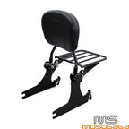 Detachable Backrest Sissy Bar Rack Set for Harley Dyna Super Glide (2005)
