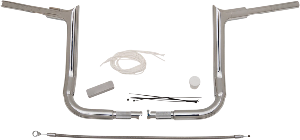 1-1/2" EZ Install Pointed Top Handlebar Kit for Harley (2014–2023) - Chrome
