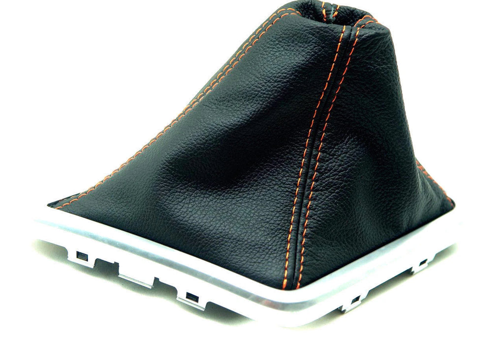 Manual Boot Leather Synthetic for Dodge Challenger (2008–2014) Orange Stitch