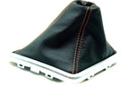 Manual Boot Leather Synthetic for Dodge Challenger (2008–2014) Orange Stitch