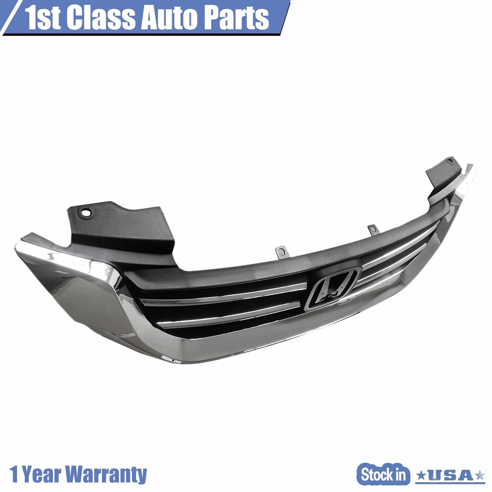 Front Black Chrome Bumper Grille for Honda Accord (2013–2015)