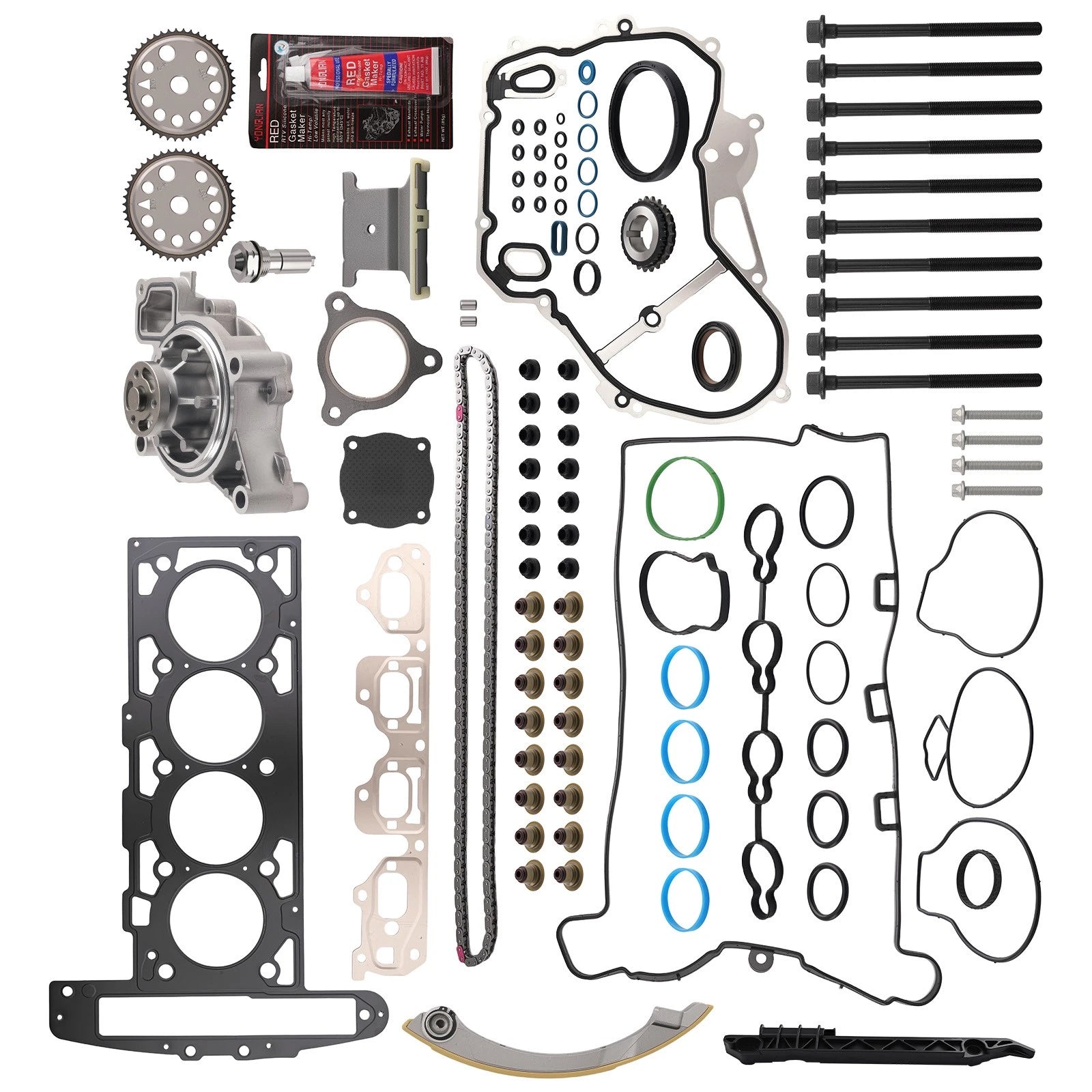 Timing Chain Water Pump Kit for Chevrolet Malibu 2.2L (2007–2008) w/ Gaskets