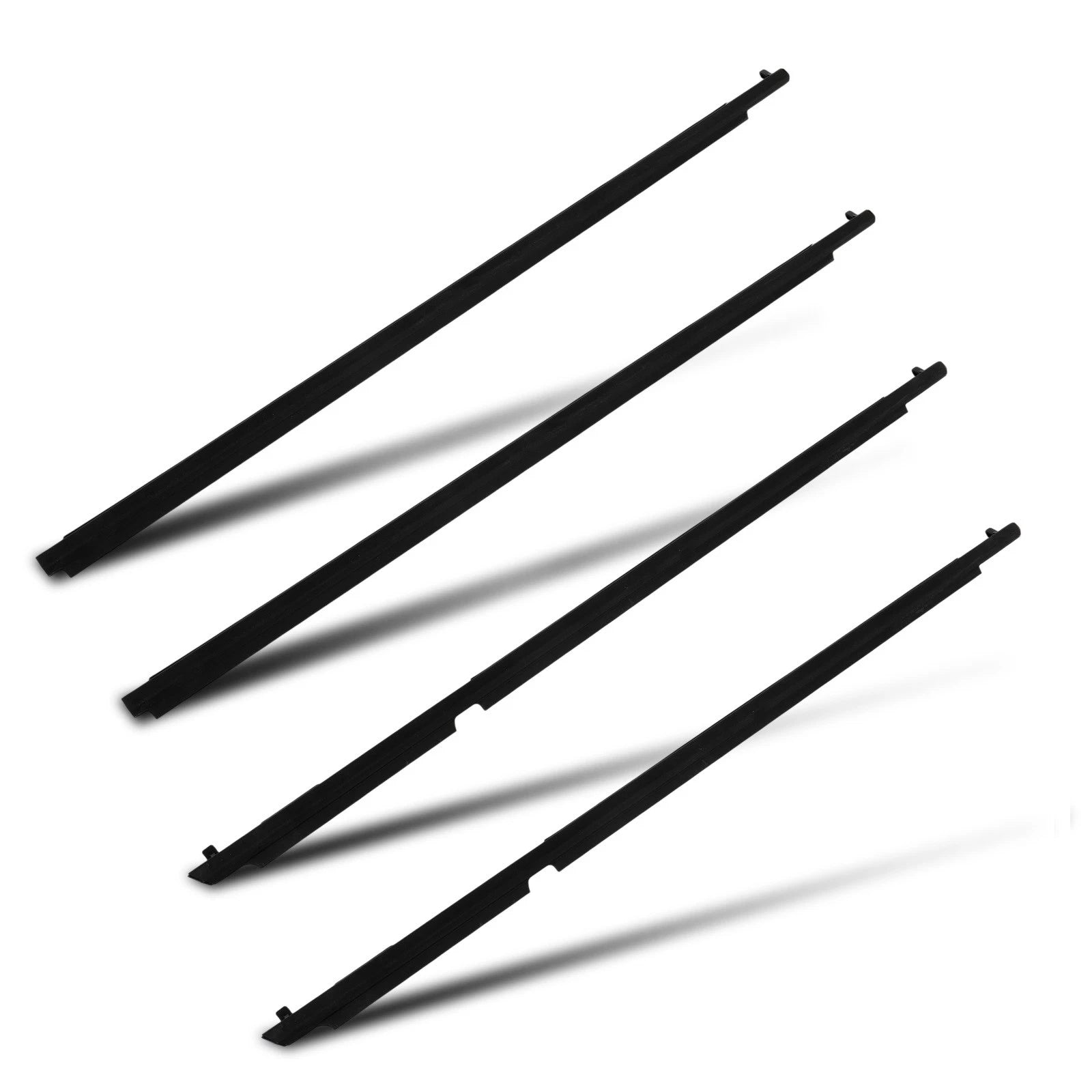 Set of 2 Front & Rear Window Scraper Seal Belt Weatherstrip for Toyota 4Runner (2010–2021)