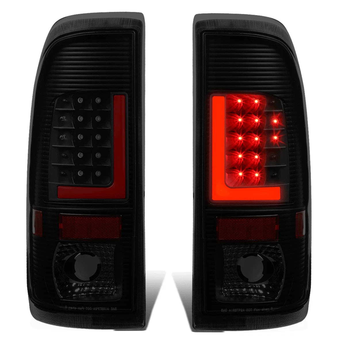 Red LED L-Bar Tail Brake Light Lamps for Ford Super Duty F150 (1999–2007)