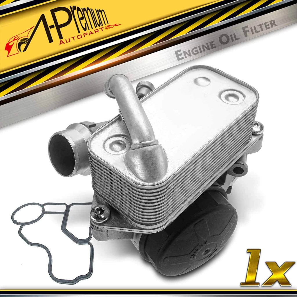Engine Oil Cooler Filter Housing Assembly with Gasket for BMW 528i (2012–2016)