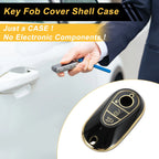 TPU Car Key Case for Mercedes-Benz C Class W206 (2022–2023) - Black Gold Tone