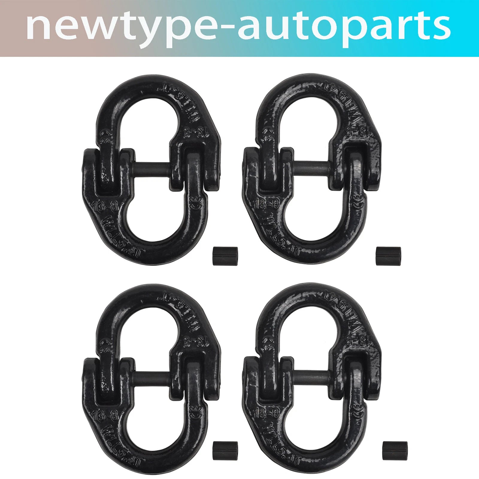 4Pcs Safety Chain Towing Hitch Hammer Lock Connector for Heavy Duty Truck