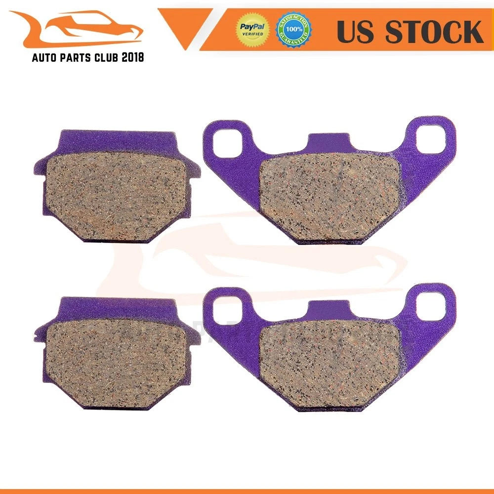 Front & Rear Carbon Fiber Brake Pads for Suzuki GN125E, Kawasaki KL650, KLR250