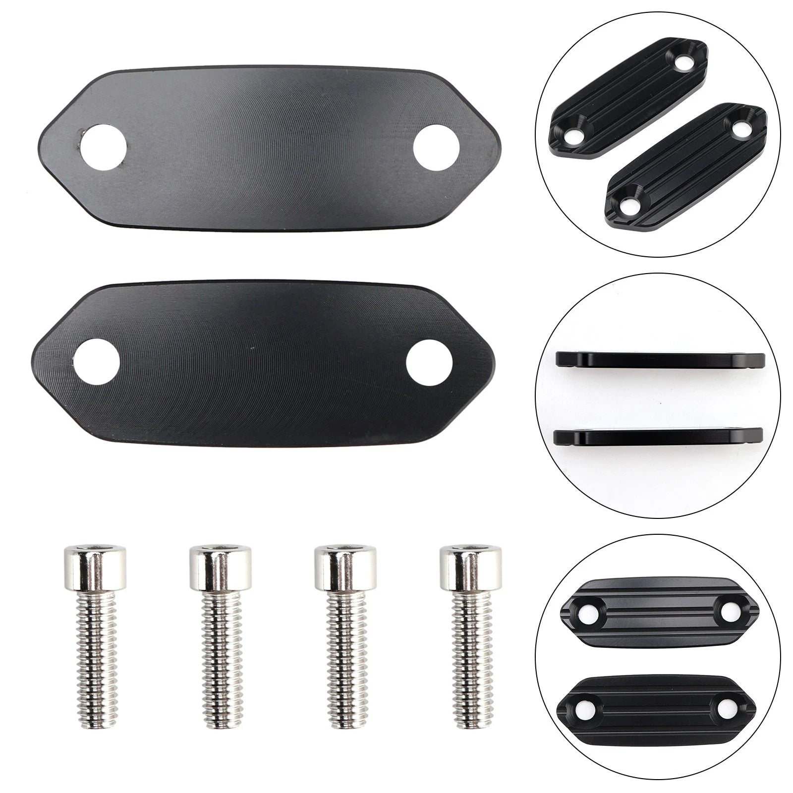 Mirror Delete Blank Block Off Plate for Kawasaki ZX6R Ninja 250 300 400 636 (2013–2023)