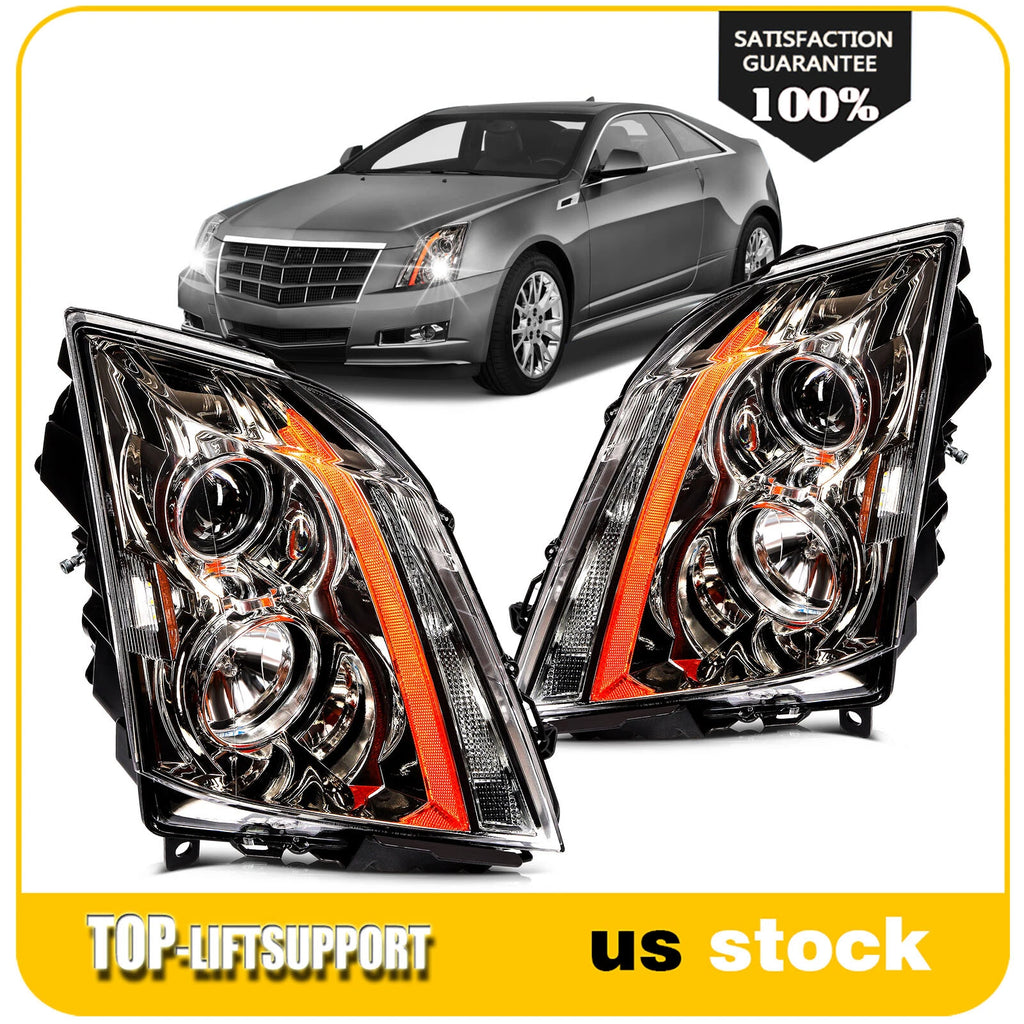 Pair of Halogen Headlight Assemblies for Cadillac CTS (2008–2014)