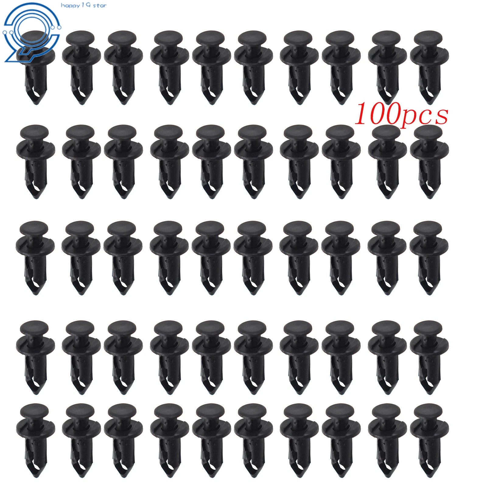 Set of 100 Push Pin Retainer Clips for Honda ATV 