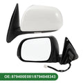 Left Side Door Mirror for Toyota Highlander (2008–2013) Manual Folding White