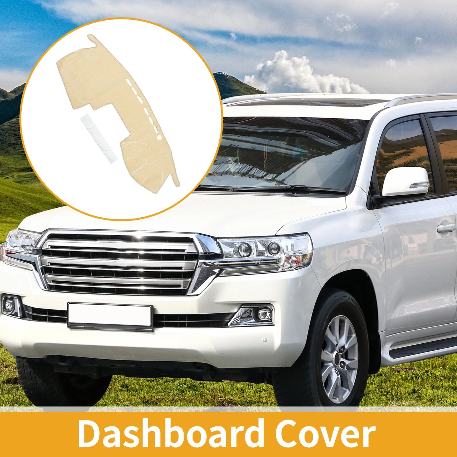 Dashboard Cover Mat for Toyota Mark X (2004–2009) Beige