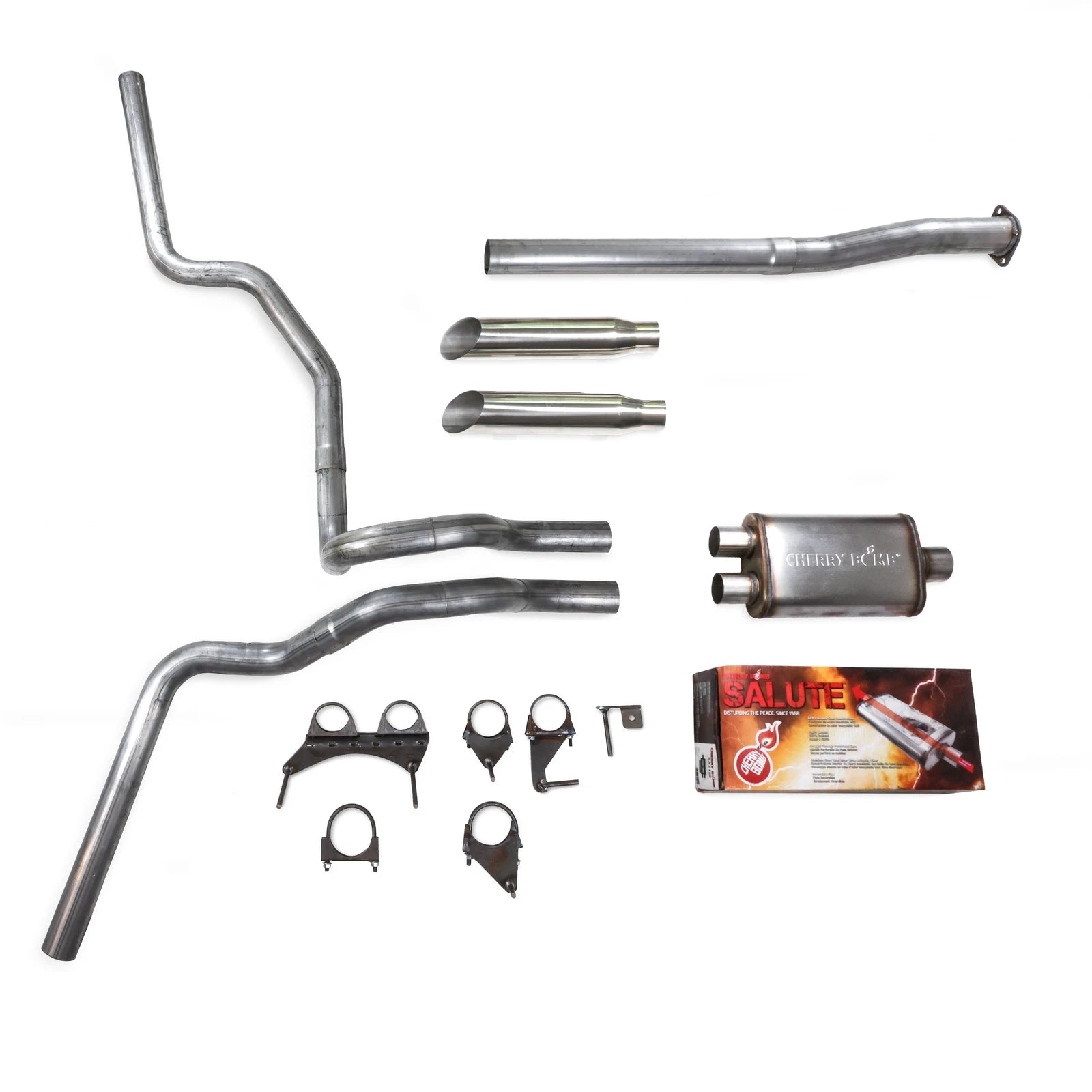 Dual Exhaust Kit for Toyota Tacoma (2016–2023) 2.5" Cherry Bomb Slash