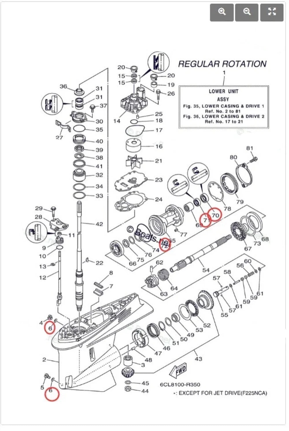 Seal Kit for Yamaha 4-Stroke 225 250 300 HP (93101-30002)
