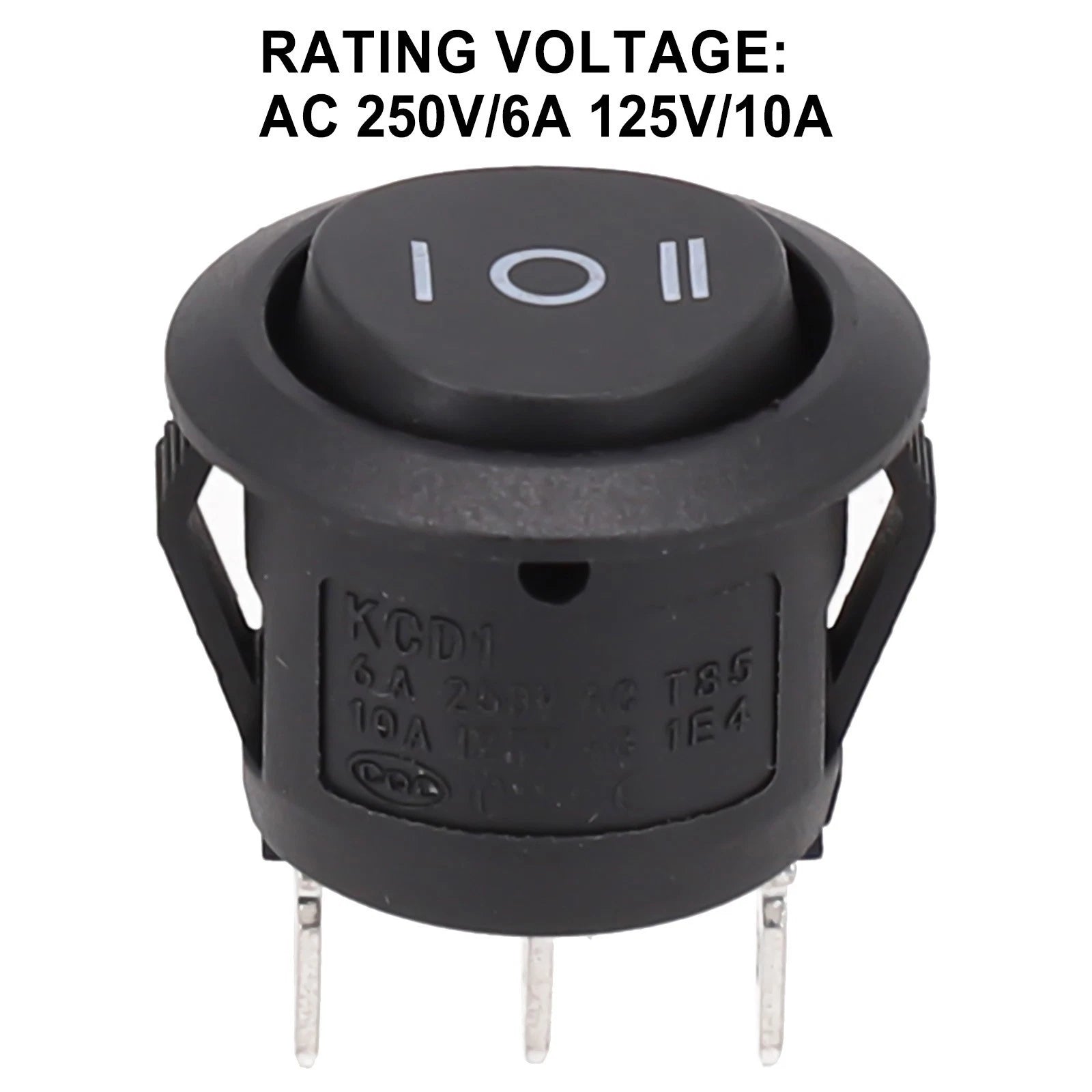 On/Off Rocker Switch AC 250V/6A 125V/10A for Caravan Motorhome