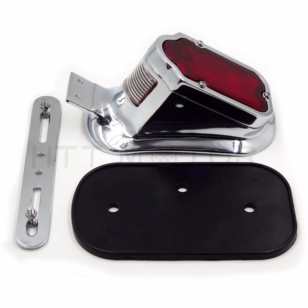 Chrome Red Tombstone Brake Tail Light Signal for Harley Davidson