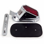 Chrome Red Tombstone Brake Tail Light Signal for Harley Davidson