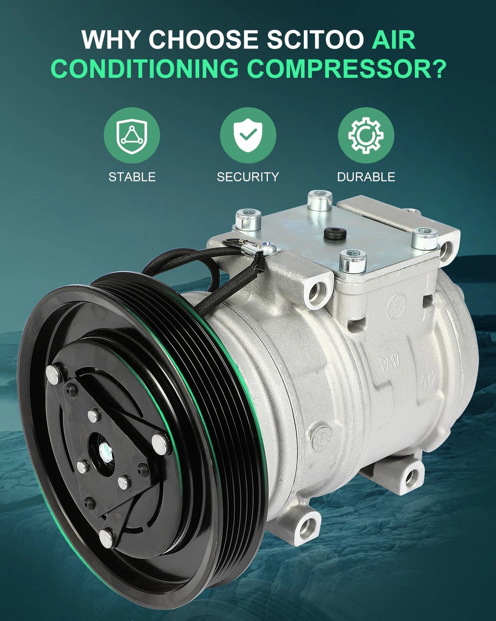 A/C Compressor with Clutch for Honda Accord 2.3L (1998–2002)