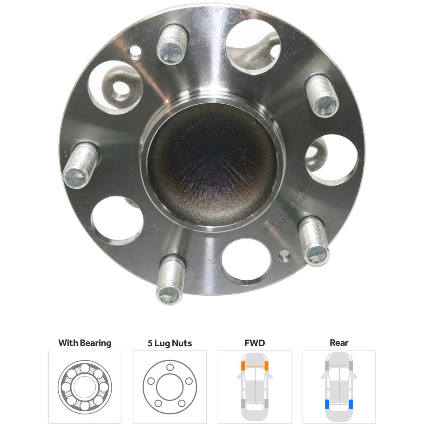 Wheel Hubs for Honda Civic (2013–2015) Rear Driver and Passenger Side