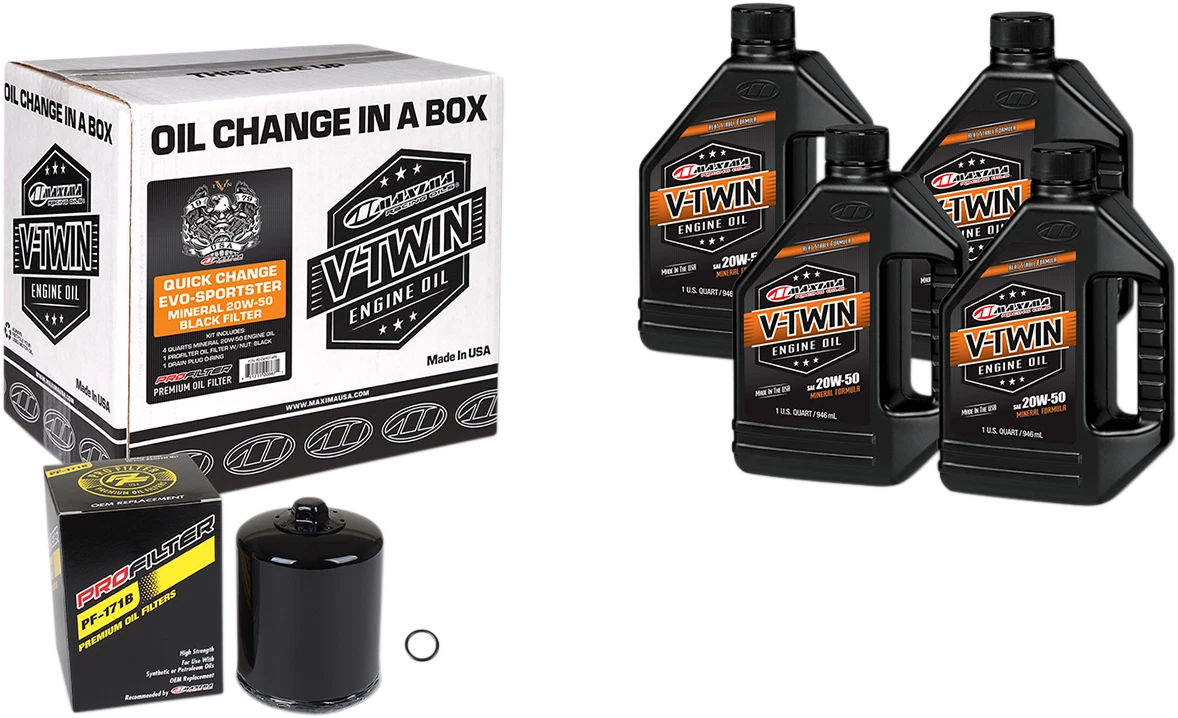 Quick Oil Change Kit with Black Filter for Maxima Racing (90-069014PB)