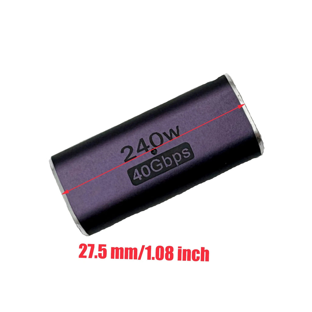 240W USB 4 Type C Female to Female Adapter Coupler 40Gbps 8K