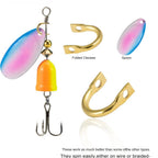 50pcs Brass Lure Spinner Rings U Shaped Buckle 6x6mm for Fishing Lures