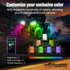 Set of 4 RGB LED Rock Lights for Jeep Off-Road