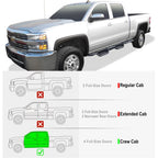 Wheel to Wheel Black Drop Steps for Silverado Sierra Crew Cab (2007-2018)