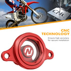 CNC Clear Engine Oil Filter Cover Cap for Honda CRF450R (2009–2016) Anodized Red