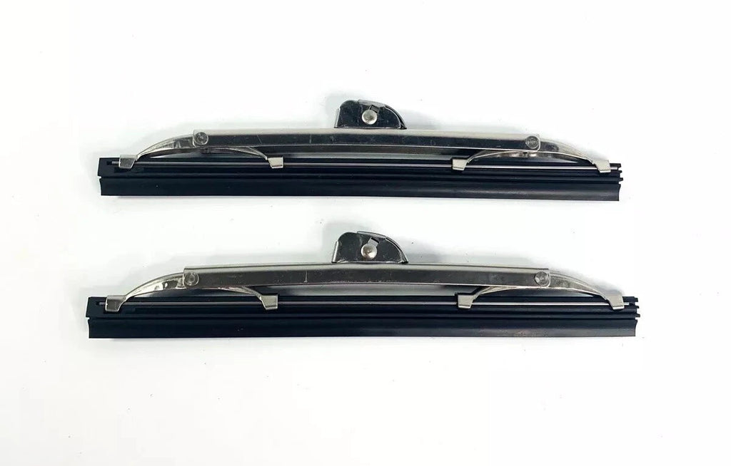 Front Windshield Wiper Blades 6in Polished Stainless Steel for Pair (Ford)