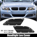 Pair Left Right Fog Light Grille Black for BMW 328i (2009 - 2010)