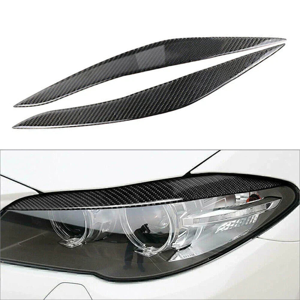 Carbon Fiber Headlight Eyelid Covers for BMW 5 Series (2011-2017)